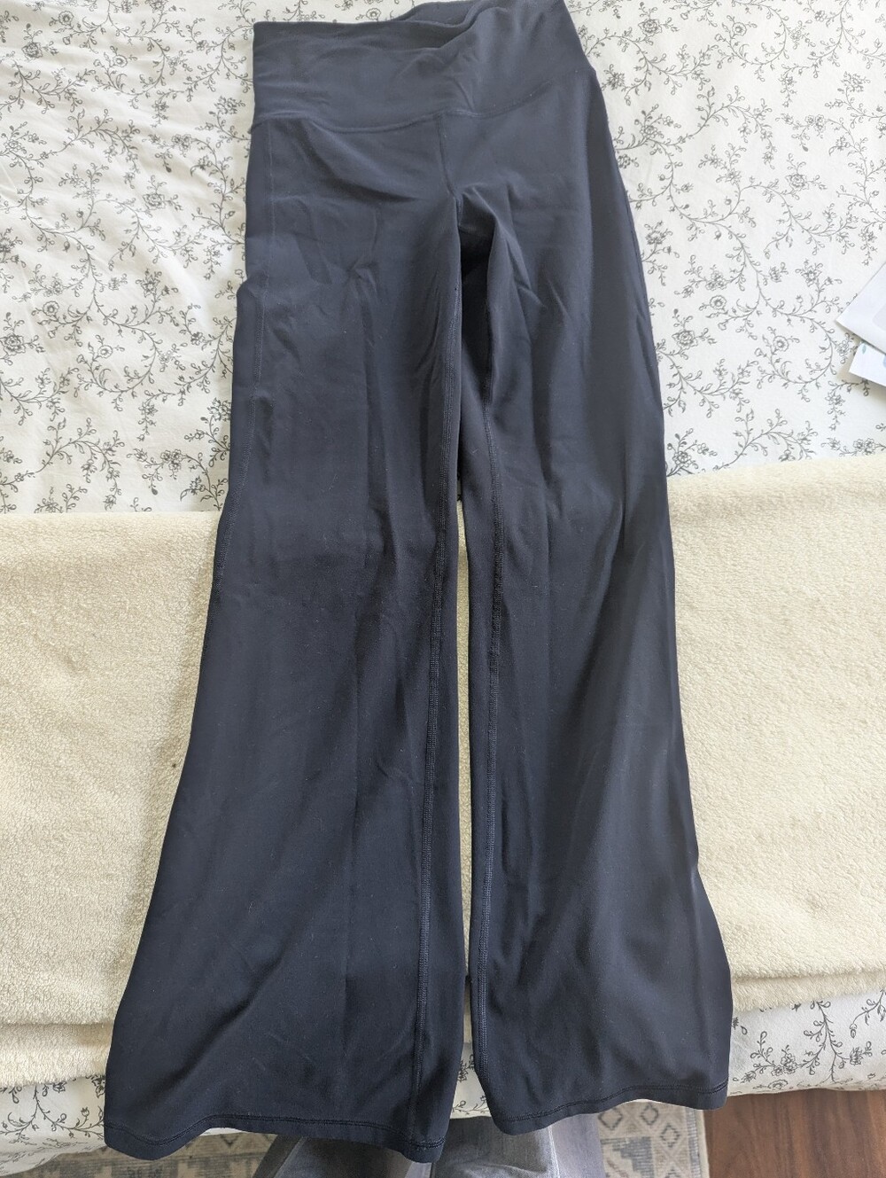 Athleta Black High-Rise Wide-Leg Yoga Pants